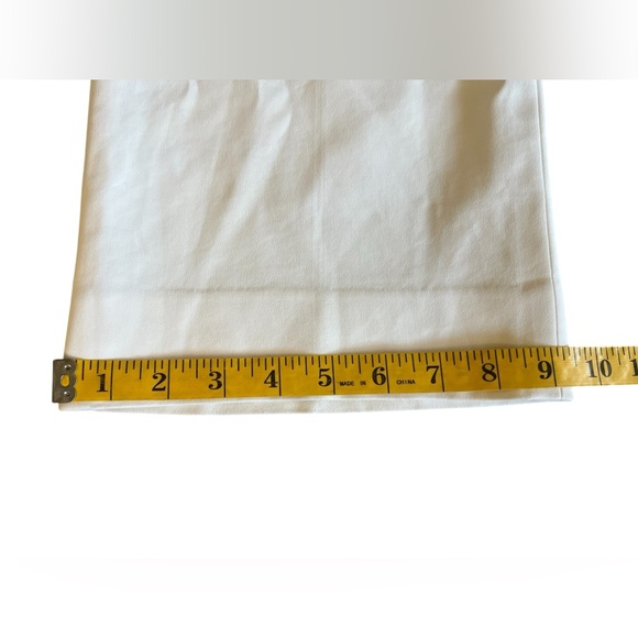 ESCADA Flat Front Off-White Pants Stretch Trousers EU 42 US 12 Classic Career - Picture 7 of 11